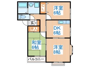 アンソレイユKⅠの物件間取画像